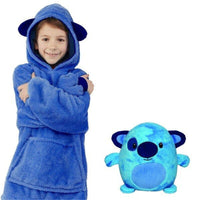 Thumbnail for SnugglePals | Knus comfort - 2-w-1 dziecięca bluza z kapturem zwierzątko poduszka zabawka na zimę