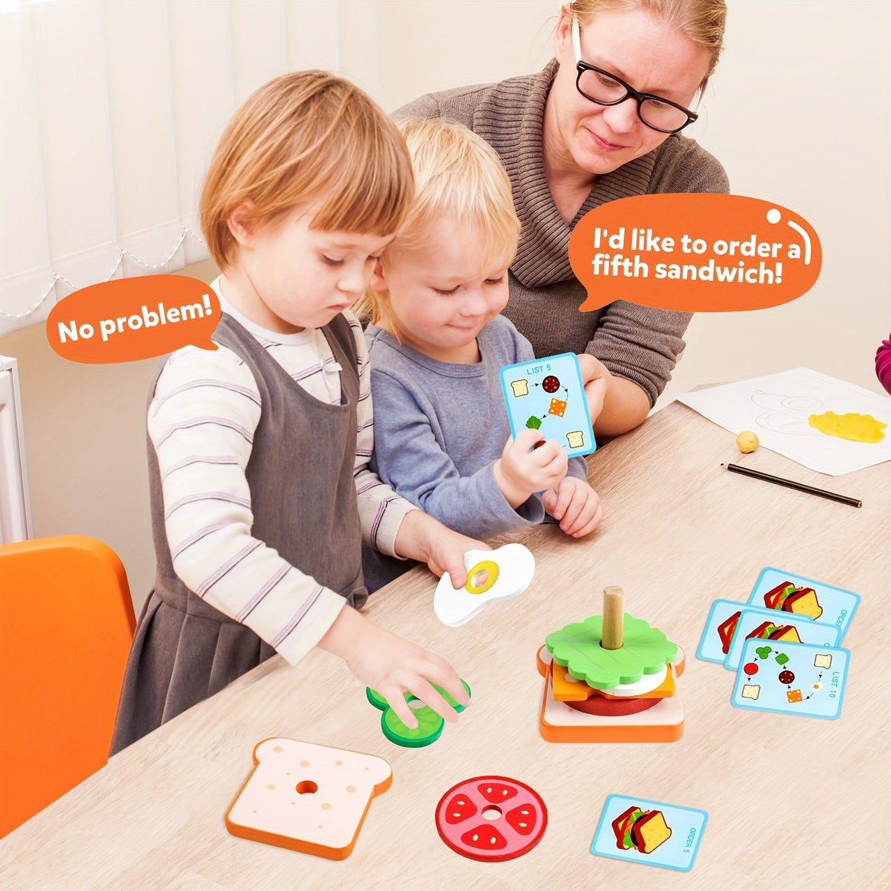 Ecotoys StackMaster | Bereichere die Kreativität - Pädagogisches Stapelspielzeug für Kinder