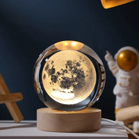 Thumbnail for StarSphere | Apportez l'univers dans votre chambre - Lampe de nuit en cristal gravé 3D