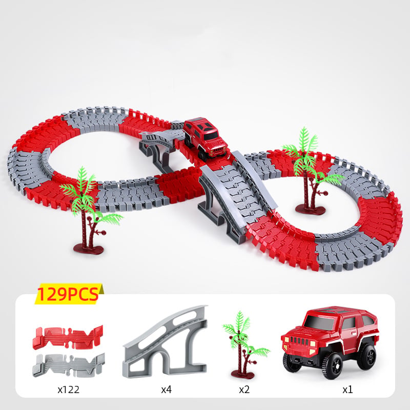 Flexibler Rennstrecke - Flexibles Schienenset Rennbahn-Spielzeugset
