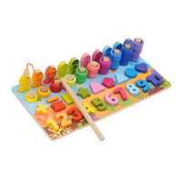 Thumbnail for EcoToys Zahlenpuzzle | Zählen lernen mit Freude - Hölzerne Montessori Zahlenpuzzle & Angelspiel
