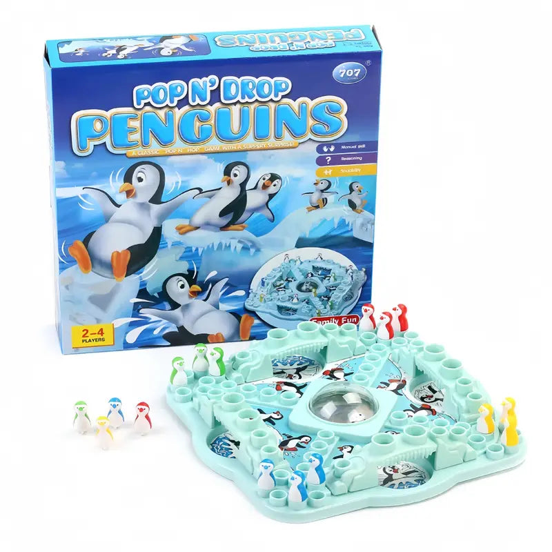 CoolQuest | Scivolo Pinguino - Puzzle da Scrivania per Bambini Gioco con Dadi Giocattolo