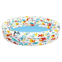Thumbnail for BabySplash | Diversión acuática segura y divertida - Set de piscina inflable para bebé con forma de pecera, con anillo y pelota de playa