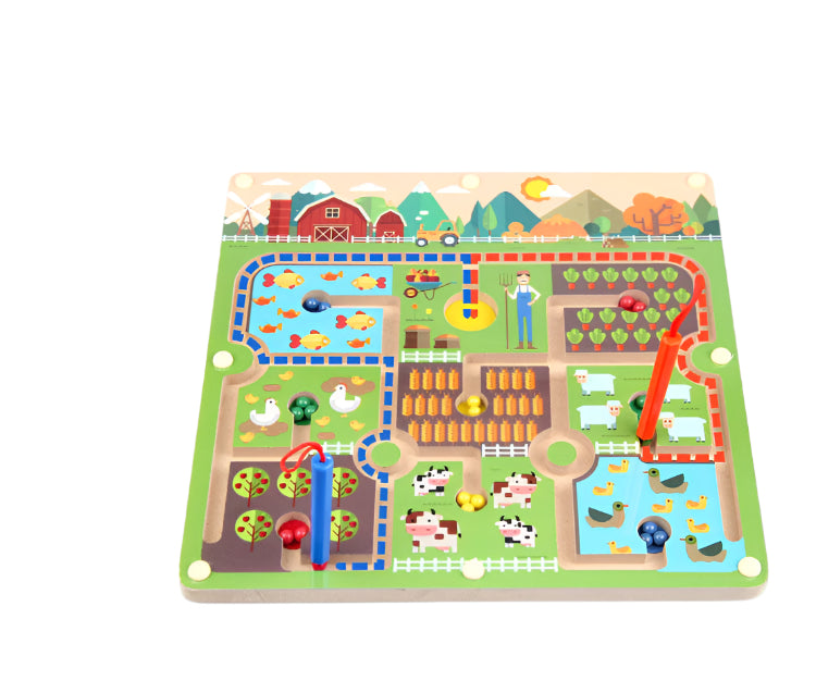 Ökospielzeug BrainMaze | Stärke die Konzentration - Magnetisches Labyrinth-Puzzlespiel für Kinder