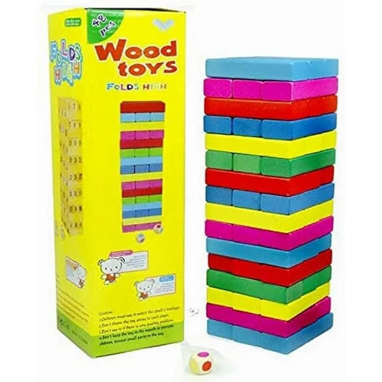 StackMaster | Lebendige Freude - Holz Tumble Tower Spiel