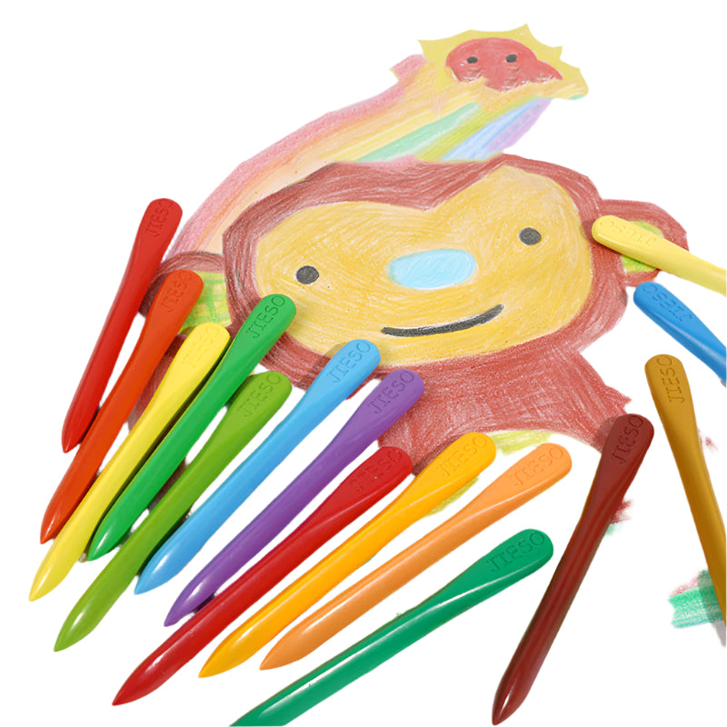 EcoColor | Kleurrijk & veilig tekenen - 36 uitwisbare krijtstiften voor kinderen