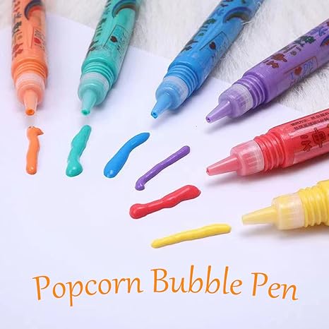 PuffyPop Pennen | Magico divertimento di disegno 3D - Pennarelli colorati fai-da-te che si gonfiano