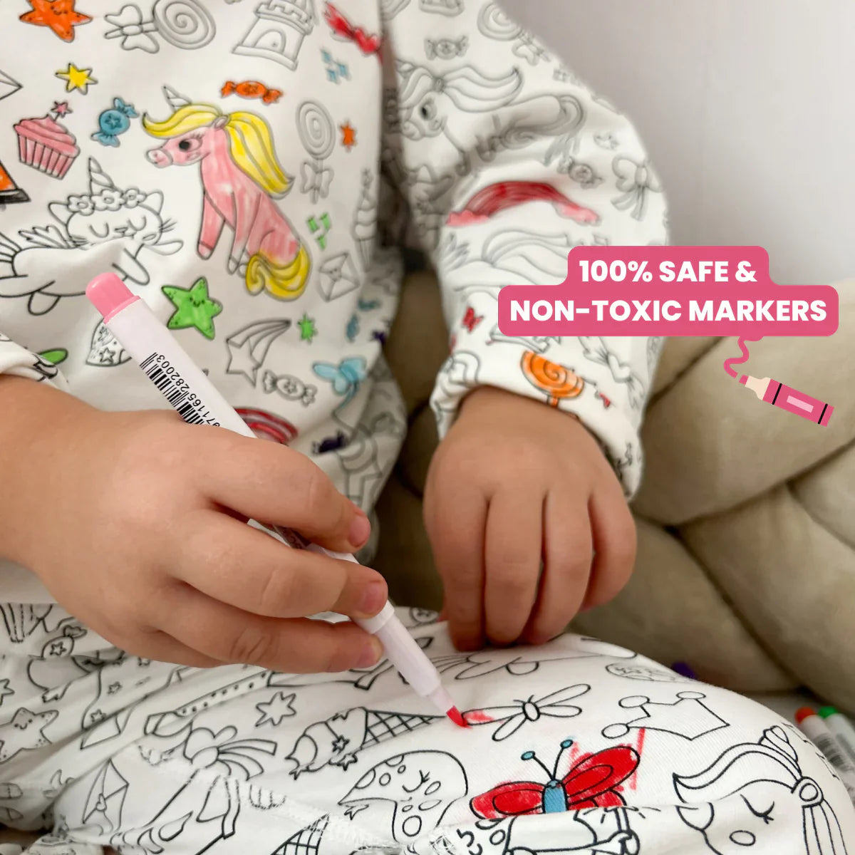 UnicornDreams | Kleuren en slapen - DIY pyjamaset met prinsessen en eenhoorns