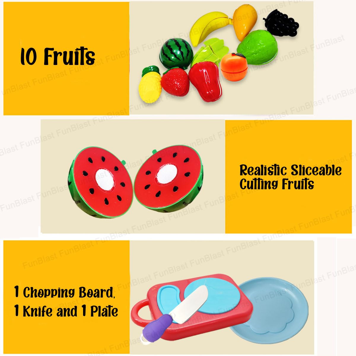 MiniChef | Schneiden und Spielen - Lernspielzeug Obstschneideset für Kinder