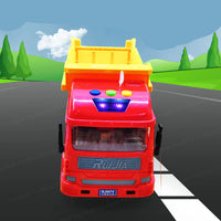 Thumbnail for KrachtTruck | Plaisir de jeu robuste - Camion basculant à friction avec lumière et son pour enfants