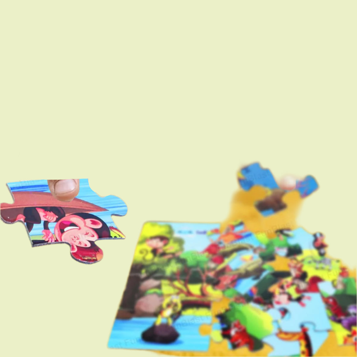 PuzzleSafari | Avontuurlijk leerplezier - Dierenrijk panorama puzzel voor kinderen