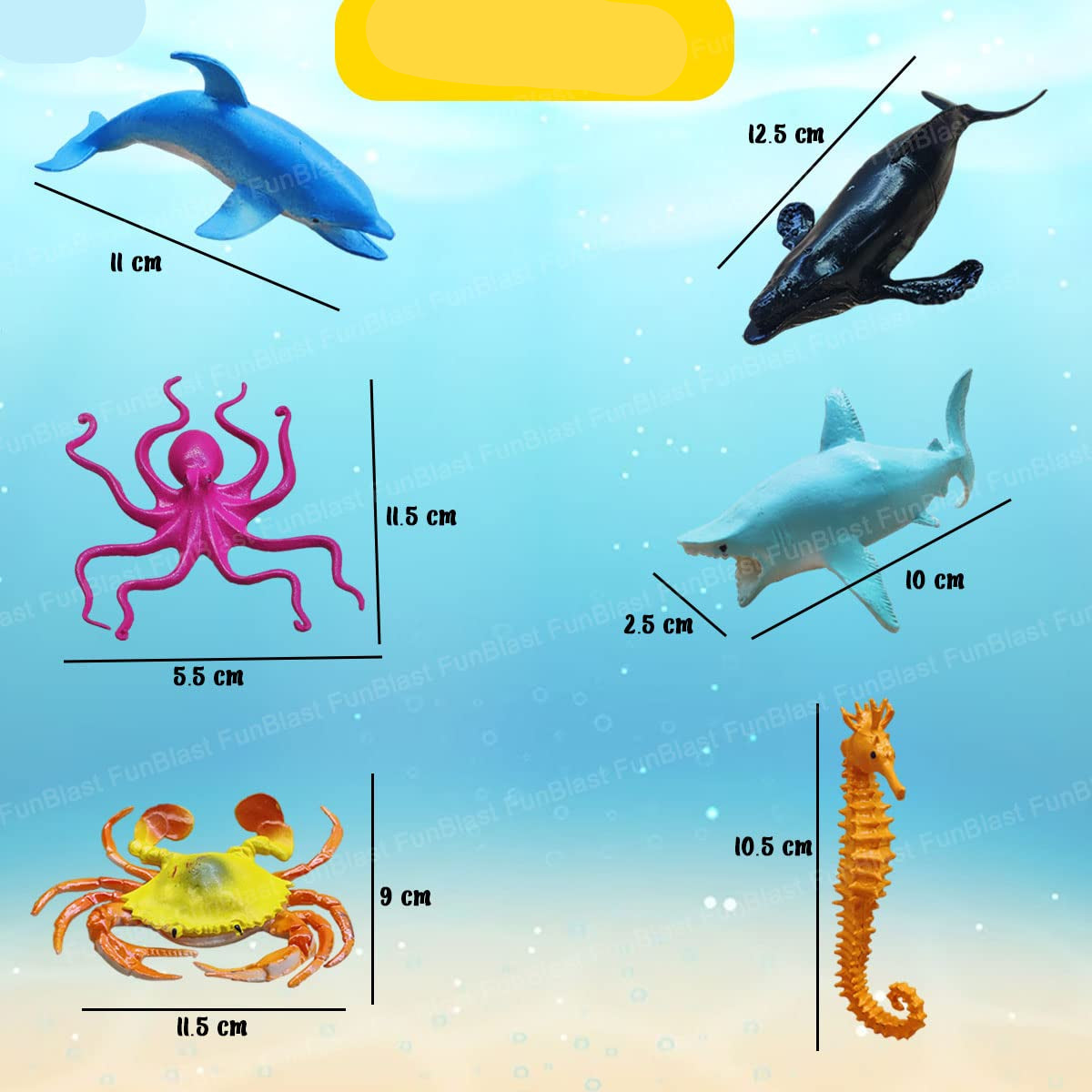 AquaWorld | Tauche ein in ein Unterwasserabenteuer - Realistisches Meereslebewesen-Spielset für Kinder mit Fischen