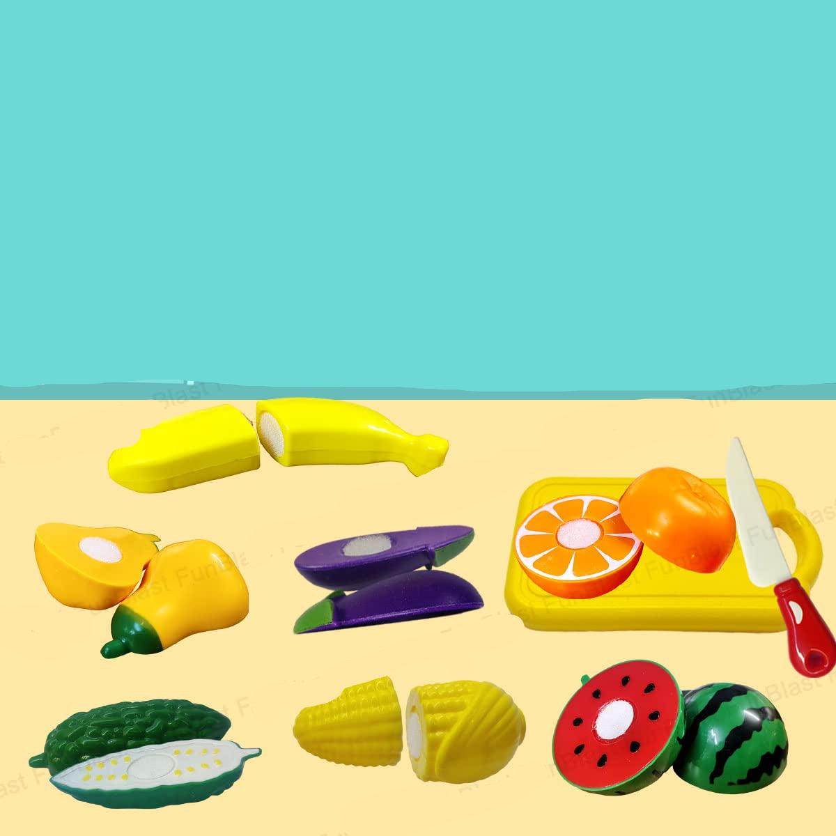 MiniChef | Spielerisches Lernen Schneiden - Gemüse- und Obstschneideset für Kinder