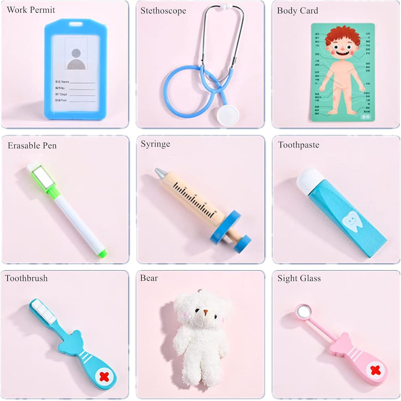 PlayMed Station | Aprender jugando, jugar con imaginación - Set 3 en 1 de médico y tienda