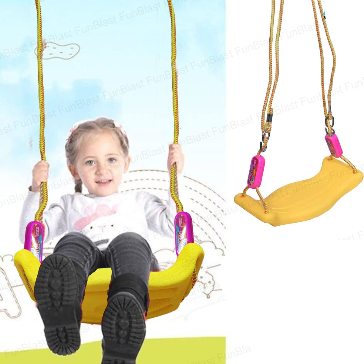 SwingFun | Groeit mee met je kind - 3-in-1 schommel voor binnen en buiten