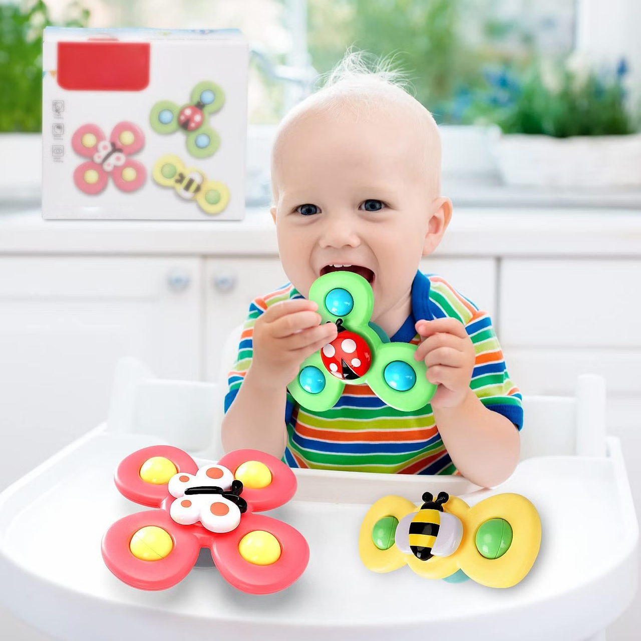 TwirlFun | Stimola la motricità - Spinner colorati con ventosa