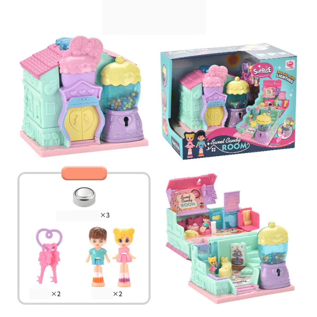 MiniWonder | Diversión mágica - Mini casa de muñecas sorpresa con café, habitación y estudio para niñas