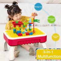 Thumbnail for BuildMaster | Kreatives Abenteuer - Aktivitätstisch für Kinder mit Bauklötzen und Zeichenbrett