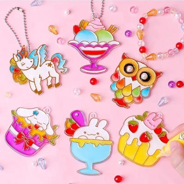 SparkleCharm | Magische Kreativität für kleine Künstler - DIY Kristallanhänger Bastelset