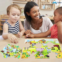 Thumbnail for PuzzelZoo | Edukacyjna zabawa - Drewniana układanka ze zwierzętami dla dzieci