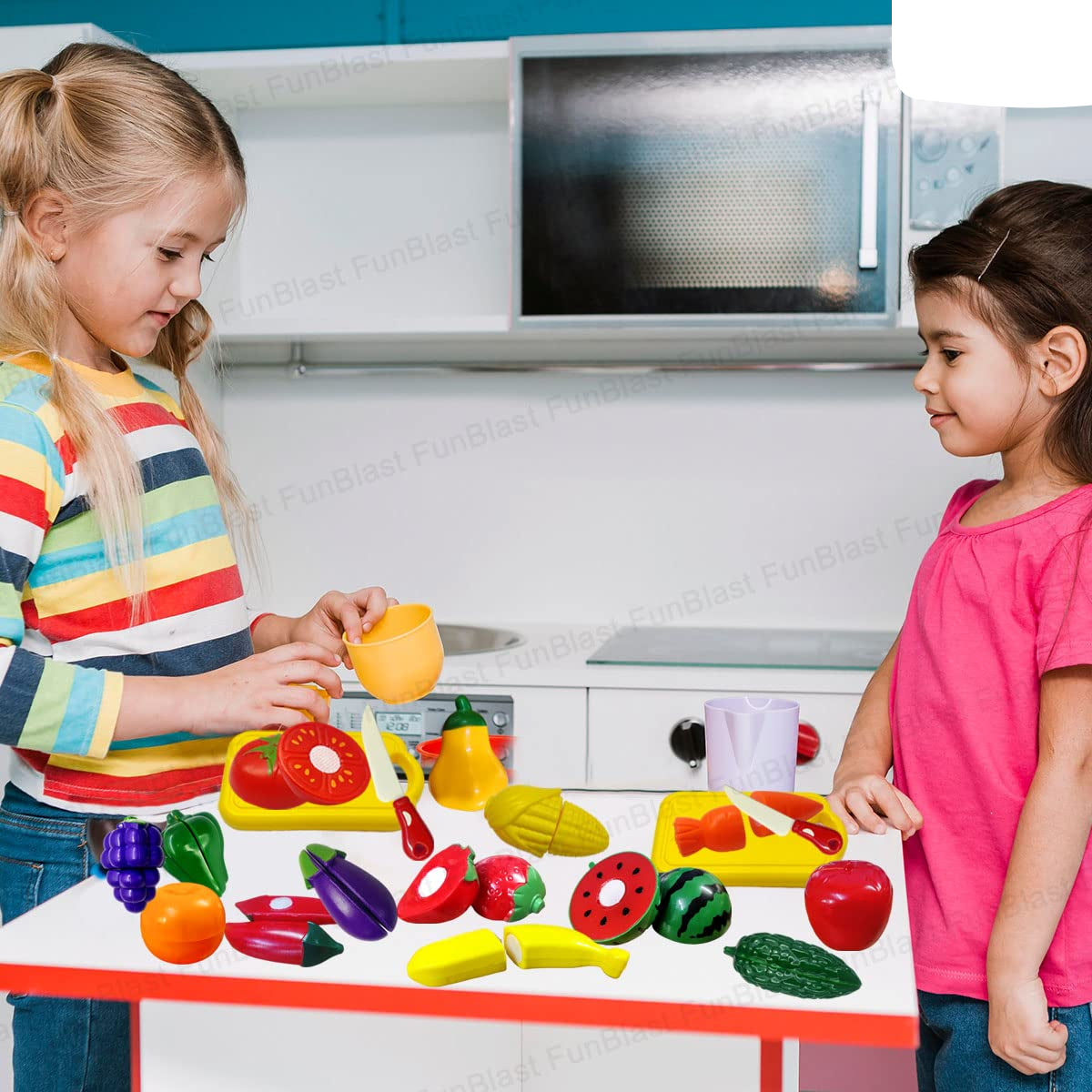 MiniChef | Spielerisches Lernen Schneiden - Gemüse- und Obstschneideset für Kinder