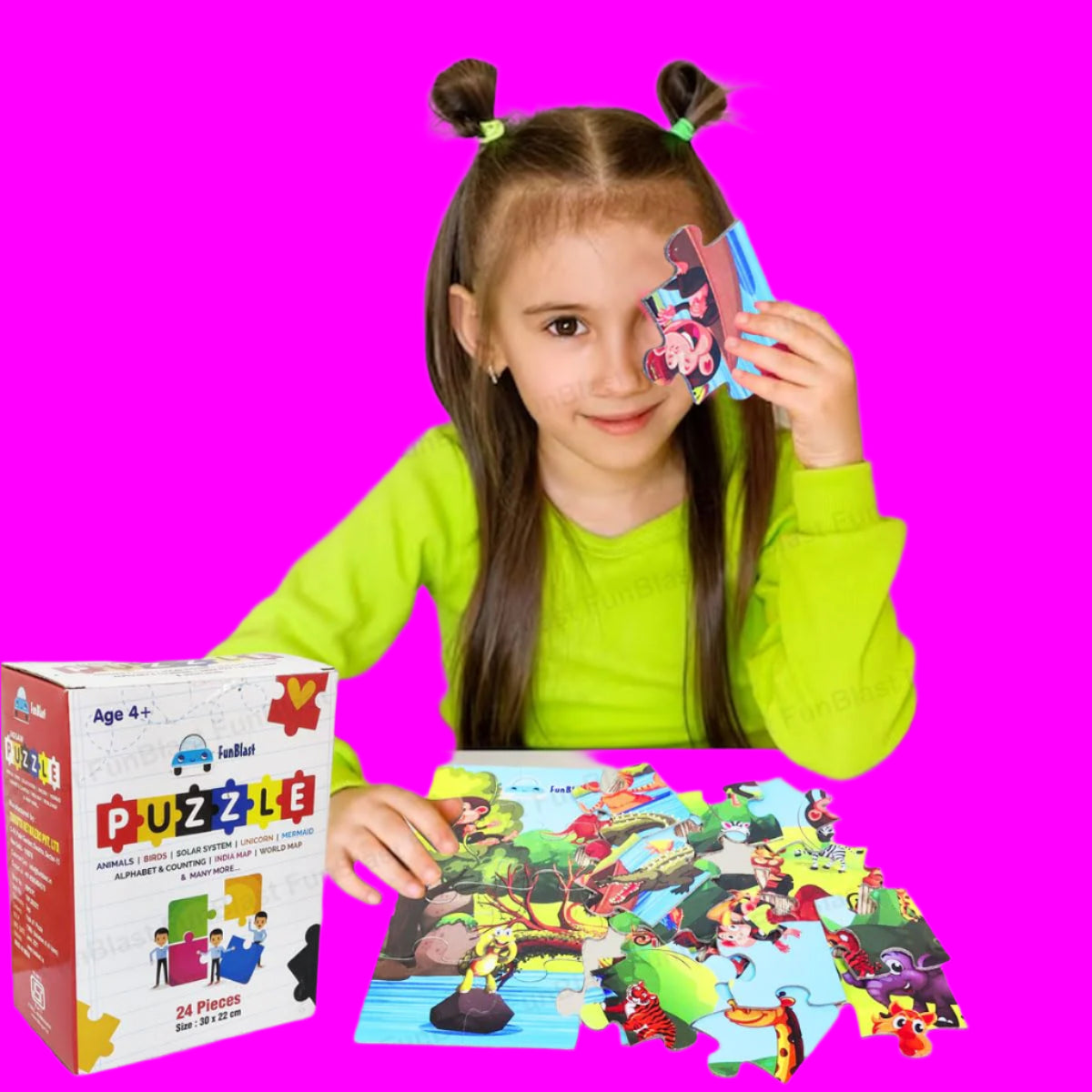 PuzzleSafari | Avontuurlijk leerplezier - Dierenrijk panorama puzzel voor kinderen