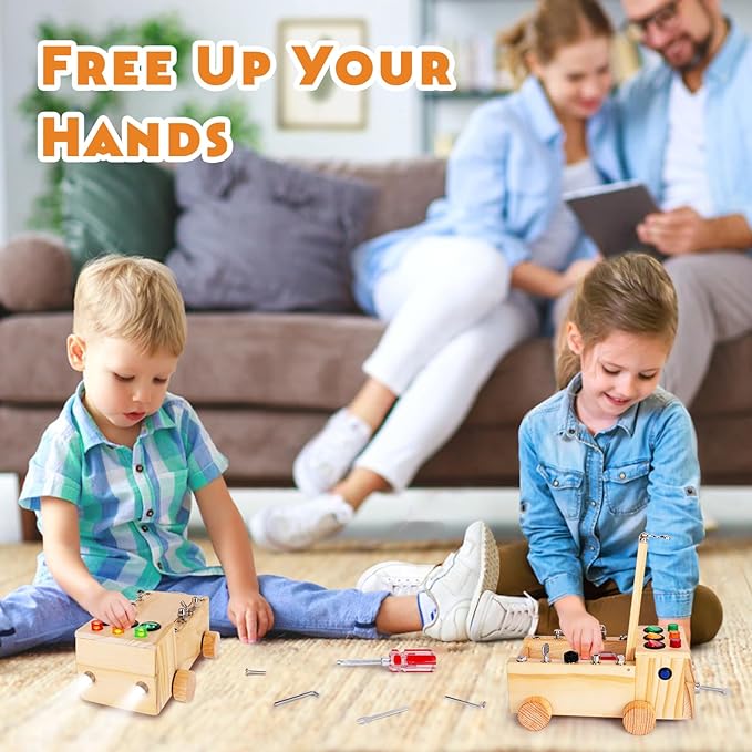 Ecotoys FixiTruck | Fähigkeiten Entwickeln - Pädagogisches Spielbrett für Kinder