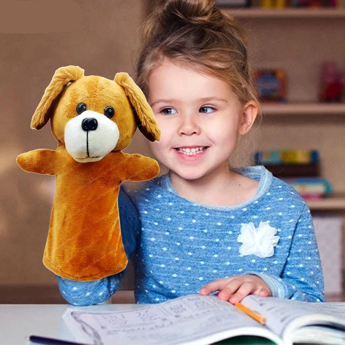 PuppetPals | Dê vida às histórias - Fantoche de mão de peluche macio para crianças