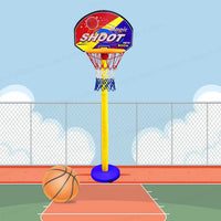 Thumbnail for HoopStars | Segna divertimento di gioco infinito - Set da basket regolabile per bambini con palla, cerchio e rete