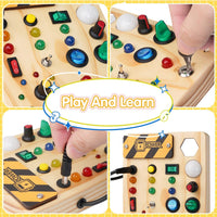 Thumbnail for EcoToys GlowSwitch | Rozwijaj kreatywność swojego malucha - Montessori LED drewniana tablica do zabawy