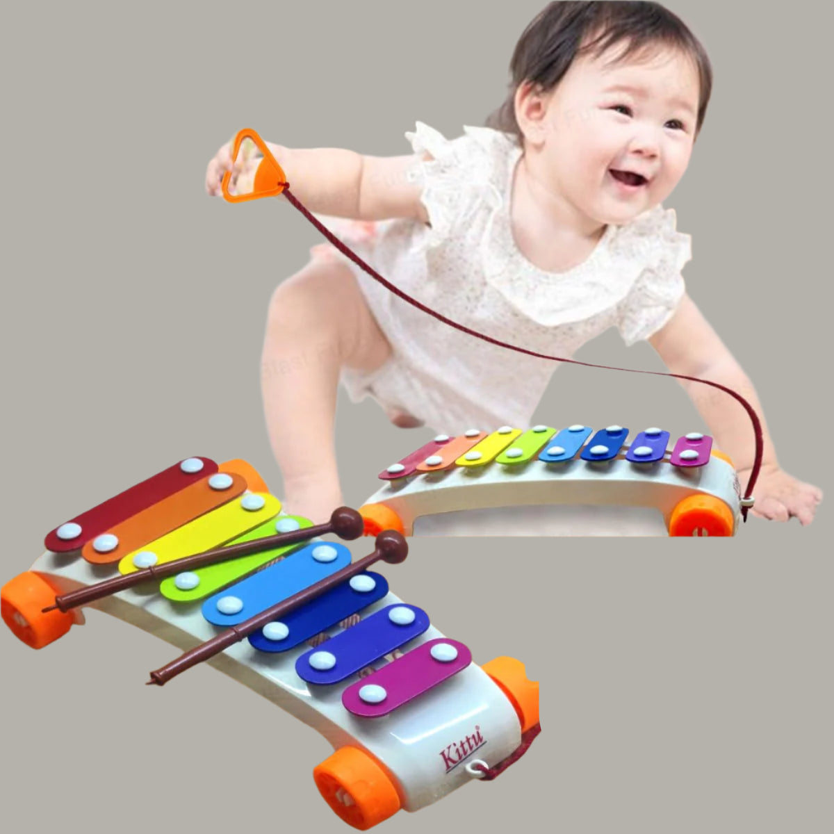 MelodyWheels | Magia musical en movimiento - xilófono de arrastre para niños pequeños
