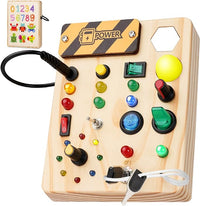 Thumbnail for EcoToys GlowSwitch | Rozwijaj kreatywność swojego malucha - Montessori LED drewniana tablica do zabawy