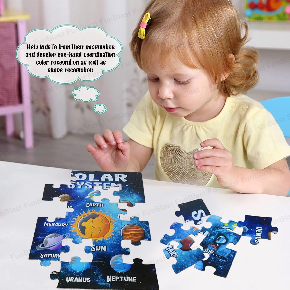 GalaxyQuest | Ontdek het universum - Houten zonnestelsel puzzel voor kinderen