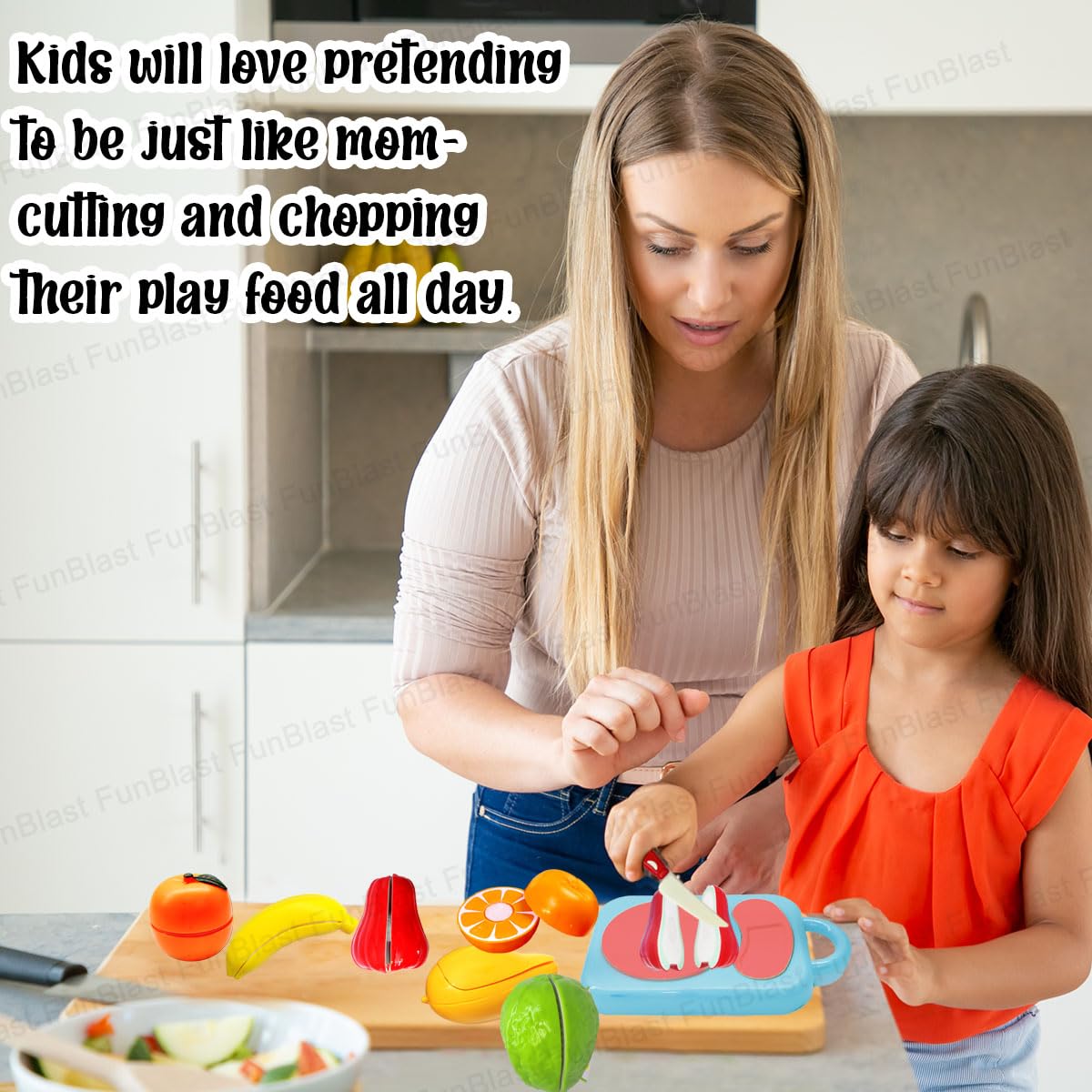 MiniChef | Schneiden und Spielen - Lernspielzeug Obstschneideset für Kinder
