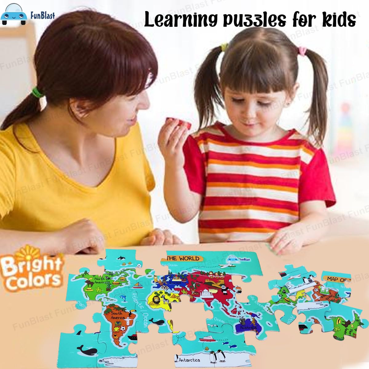 GeoQuest | Scopri il mondo giocando - Puzzle mappa del mondo educativa per bambini