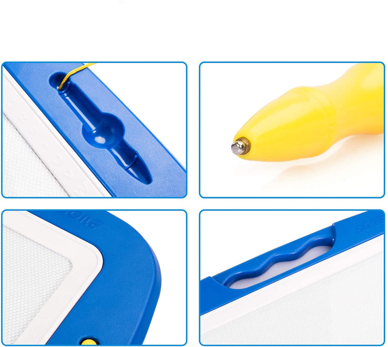 Magnetix MagniSketch | Amusement créatif infini - Grand tableau magnétique de dessin avec 4 couleurs et tampons