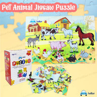 Thumbnail for PuzzelZoo | Edukacyjna zabawa - Drewniana układanka ze zwierzętami dla dzieci
