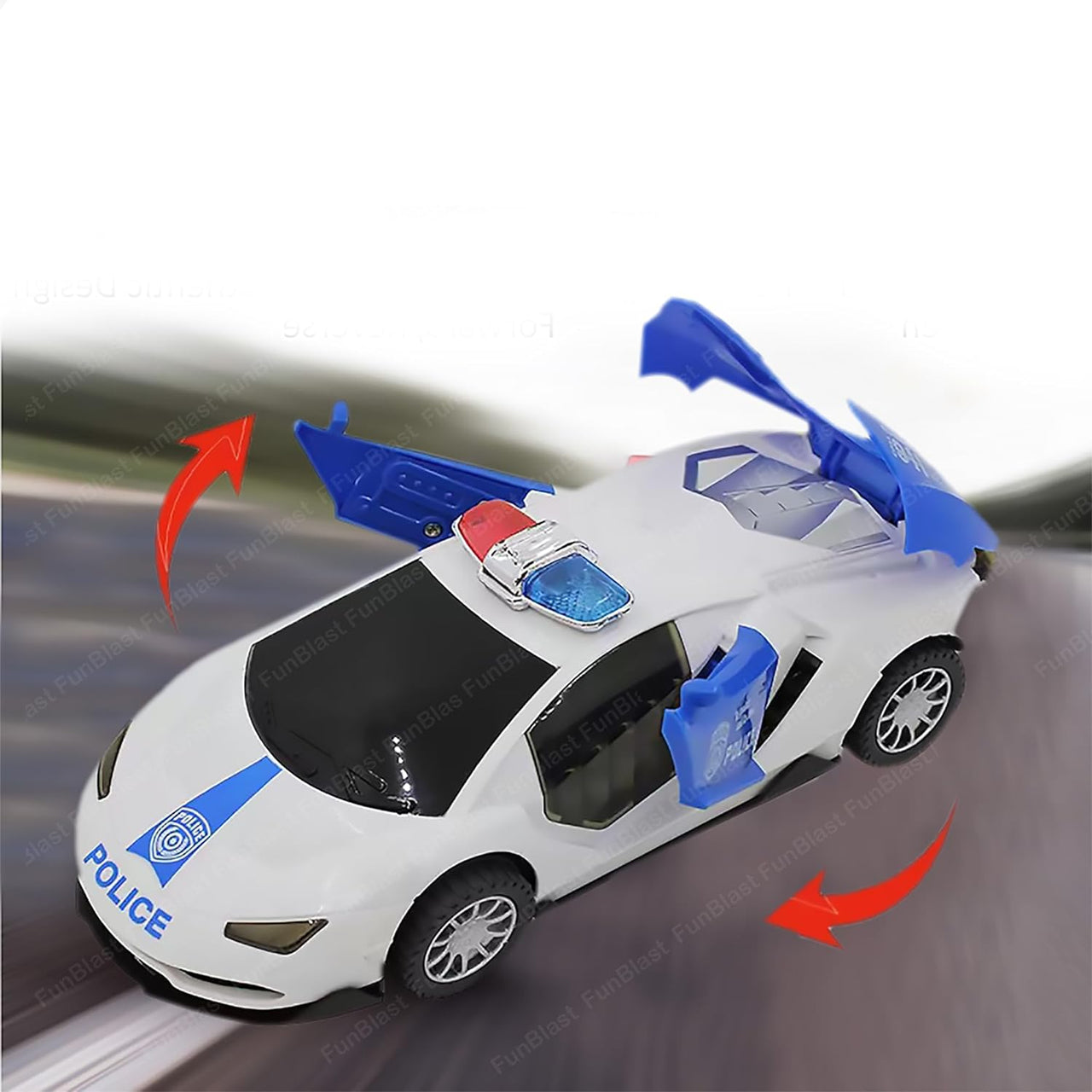 SpeedPatrol | Exciting play fun - Electric police car with 360° rotation, light and sound