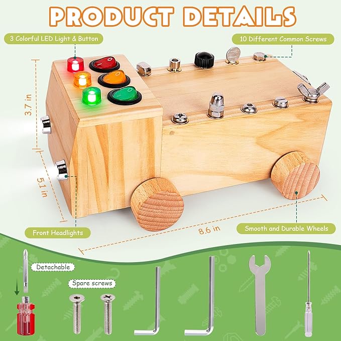 Ecotoys FixiTruck | Fähigkeiten Entwickeln - Pädagogisches Spielbrett für Kinder