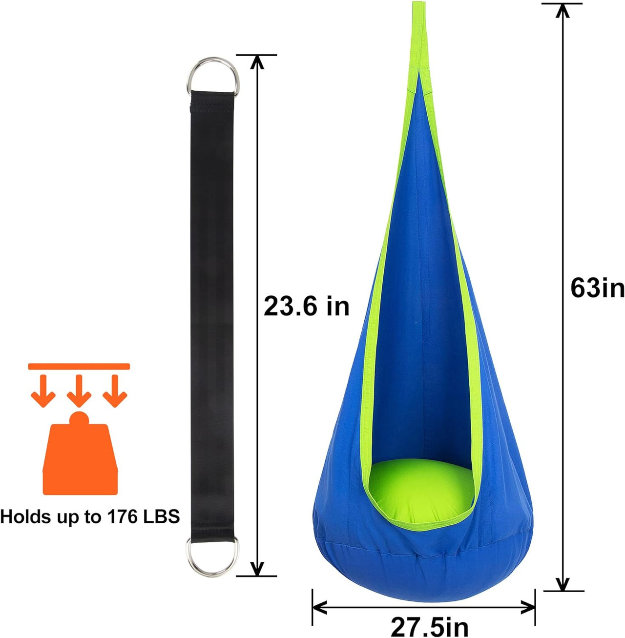 CloudNest Swing | Crea un angolo giochi accogliente - Sedia sospesa con cuscino