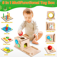 Thumbnail for EcoToys EduPlay Box | Stimola l'apprendimento e la scoperta - Set di gioco in legno Montessori