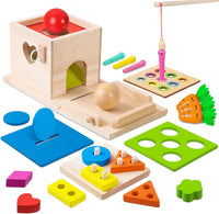 Thumbnail for EcoToys EduPlay Box | Stimola l'apprendimento e la scoperta - Set di gioco in legno Montessori