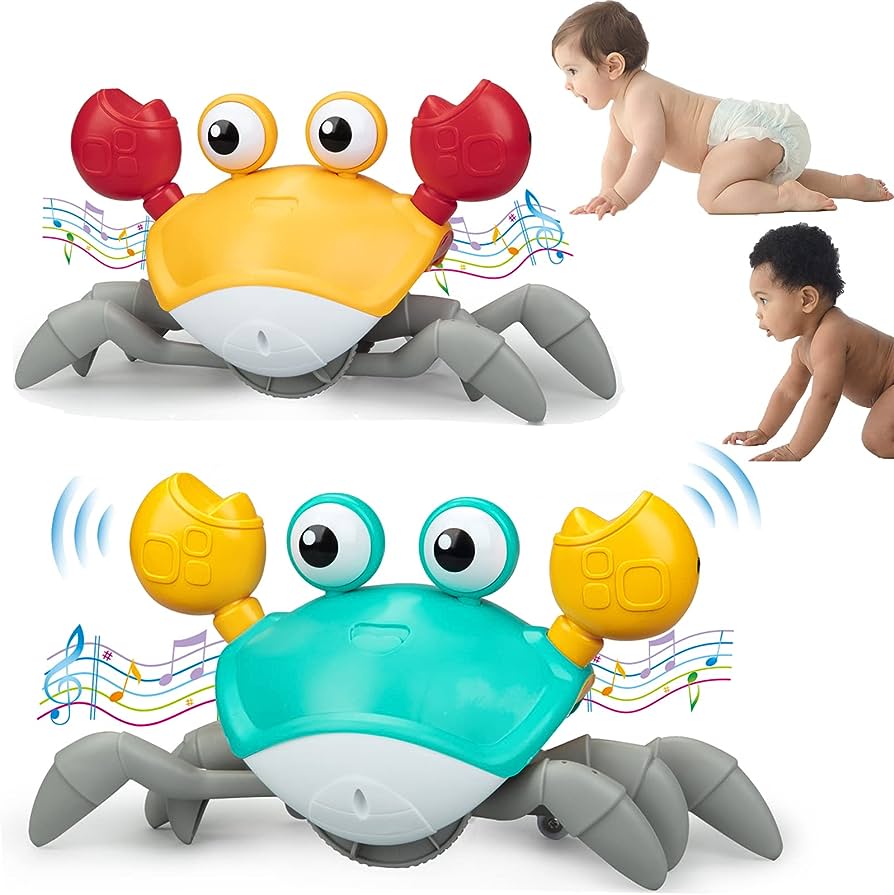Happycrab | Brinquedo Móvel e Sonoro - Brinquedo Caranguejo Rastejante
