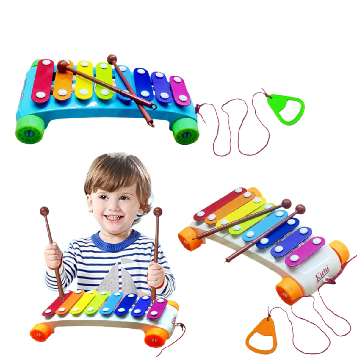 MelodyWheels | Magia musical en movimiento - xilófono de arrastre para niños pequeños
