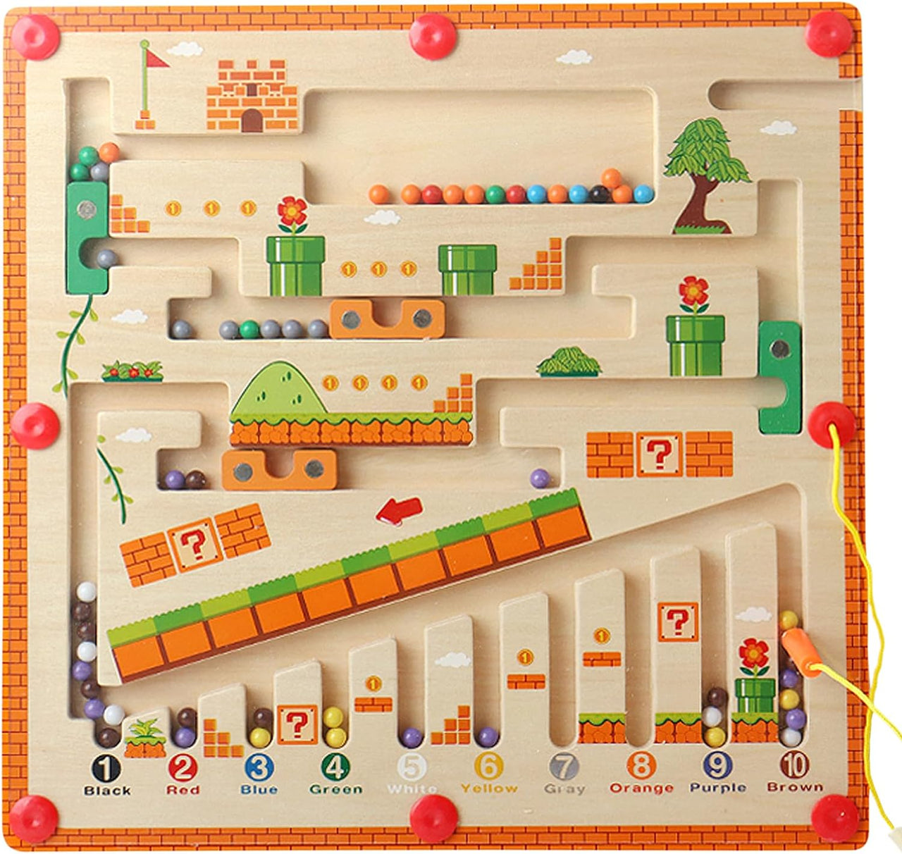 EcoToys LogicMaze | Ontdek en leer spelenderwijs - Montessori doolhof en kleurensorteerspel