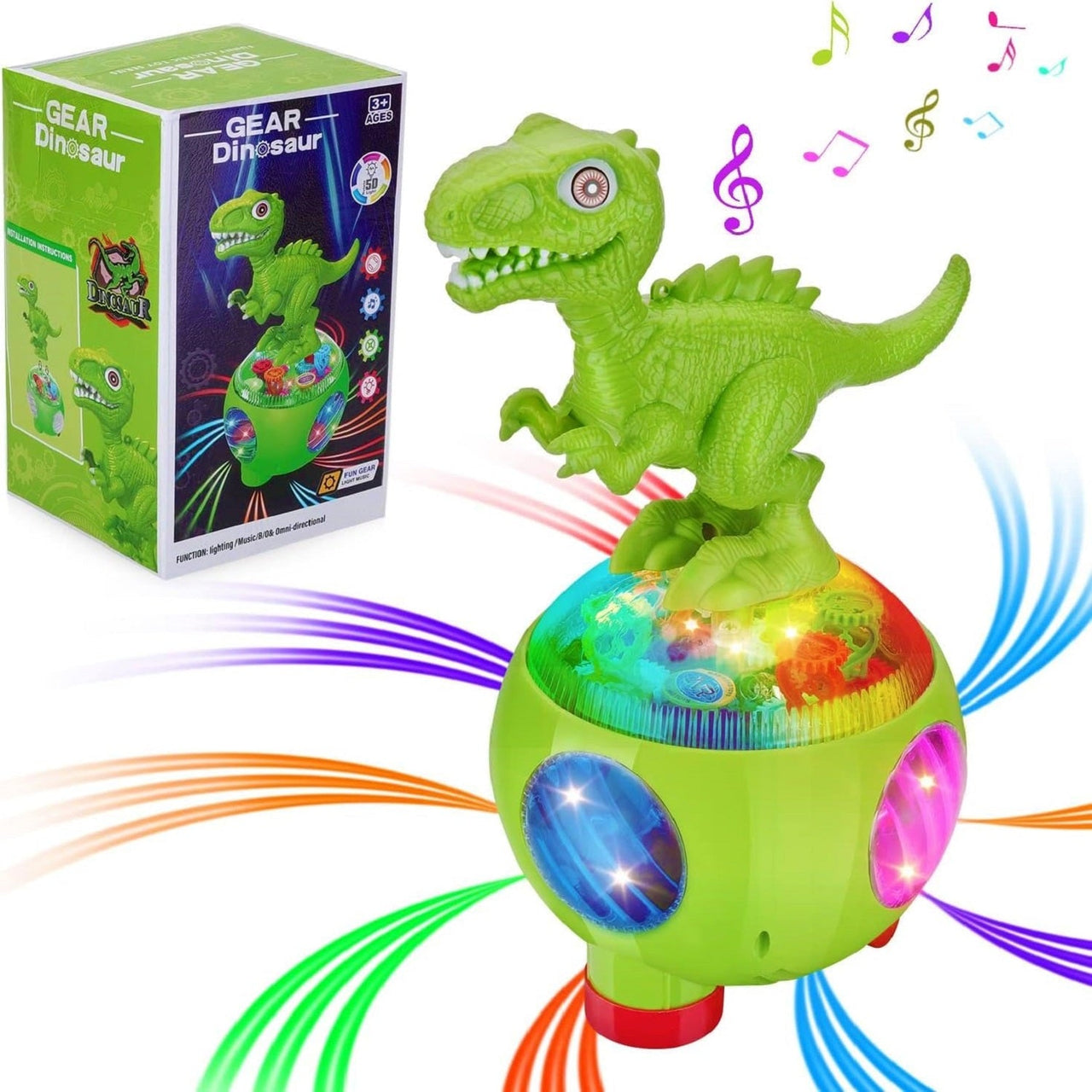 DinoBeats | Aprender y descubrir jugando - Dinosaurio musical interactivo con engranajes móviles
