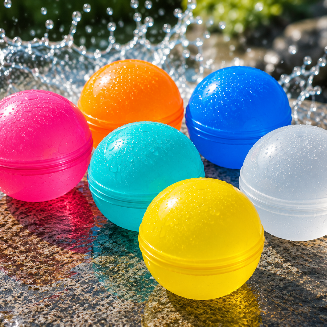 Reusable Water Balloons Set | 10 Magnetic Water Balls – Quick Self-Sealing for Summer Water Fun