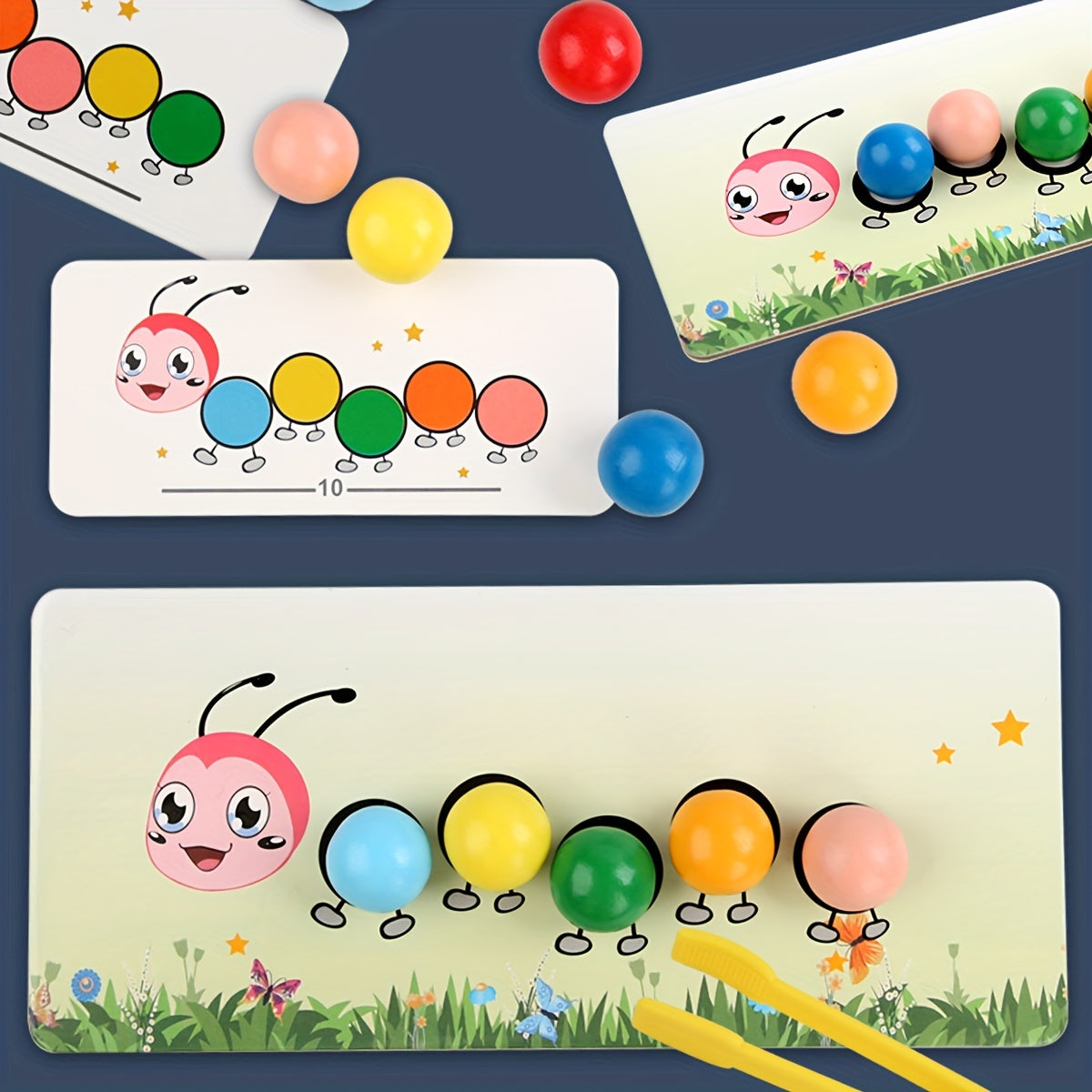 Ecotoys Arcobaleno Worm Stack | Giocando a Impilare - Giocattolo Educativo Montessori per Impilare