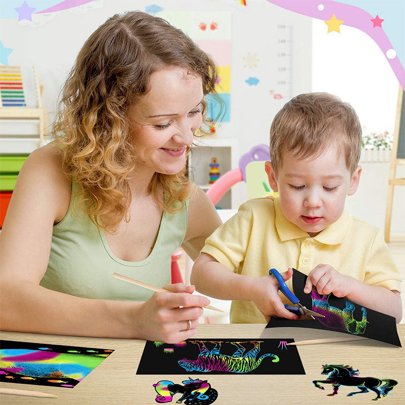 ColorMagic | Ontdek de magie van kleuren - Regenboog kraspapier set