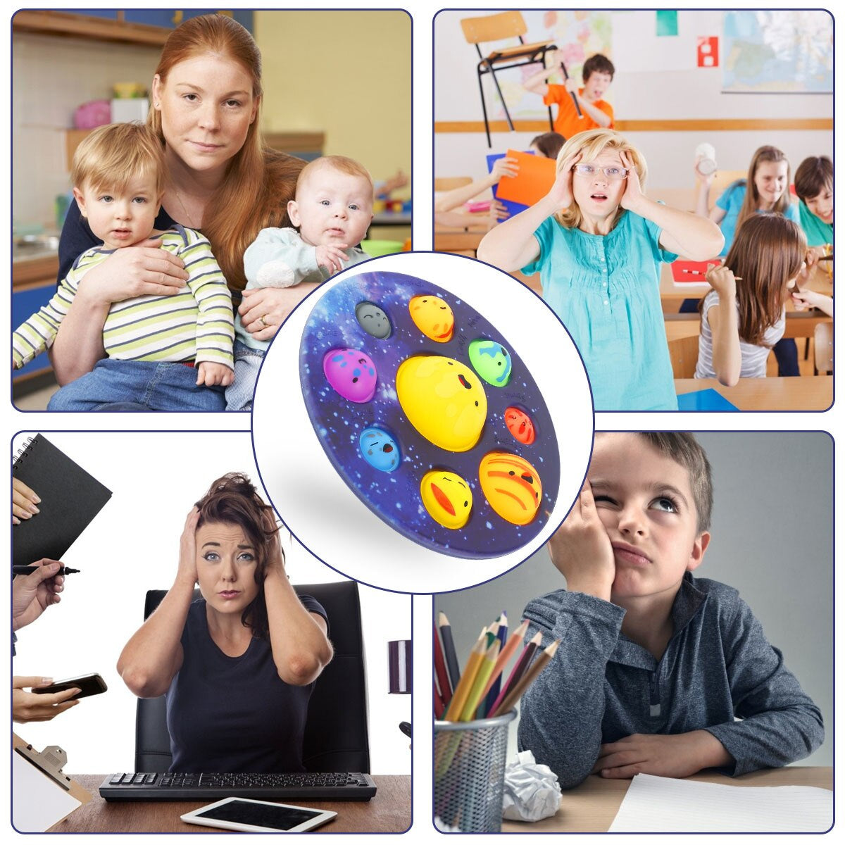 SpacePop | Entspannender Spielspaß - Planet Simple Dimple Fidget Popper für Kinder
